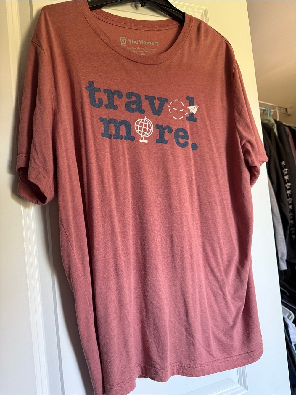 NEW! The Home T Travel More Pink Graphic Tee - Picture 4 of 4